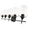 Z-Lite Joliet 5 Light Vanity, Matte Black & Clear 473-5V-MB - alternate 6